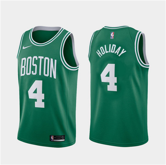 Personalized Men’s Boston Celtics #4 Jrue Holiday Green 2023 Icon Edition Stitched Basketball Jersey