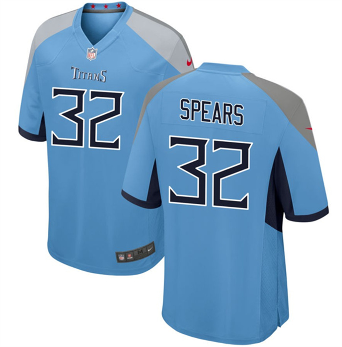 Personalized Men’s Tennessee Titans #32 Tyjae Spears Light Blue Stitched Game Football Jersey