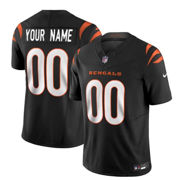 Personalized Men’s Cincinnati Bengals Active Player 2023 F.U.S.E. Black Untouchable Limited Stitched Jersey