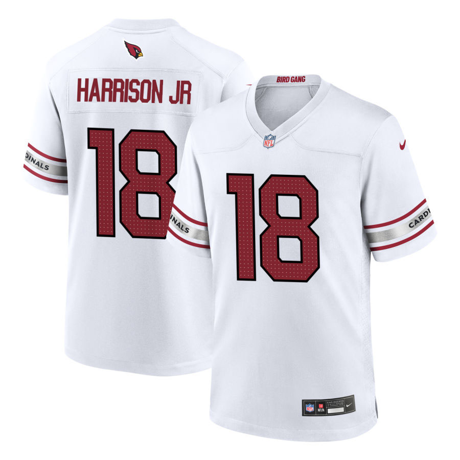 Personalized Men’s Arizona Cardinals #18 Marvin Harrison Jr.  Jersey – White