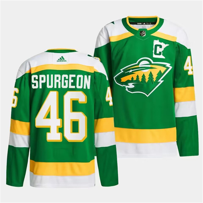 Personalized Men’s Minnesota Wild #46 Jared Spurgeon Green 2023-24 Stitched Jersey