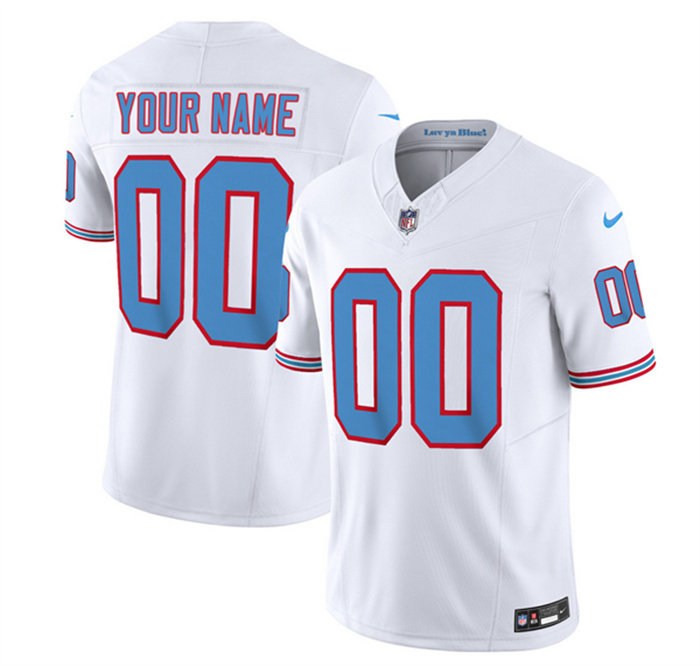 Personalized Men’s Tennessee Titans Active Player White 2023 F.U.S.E. Limited Throwback Stitched Football Jersey