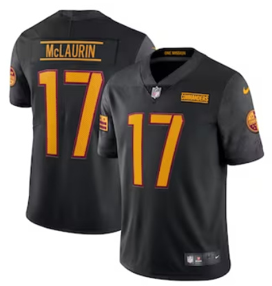 Personalized Washington Commanders 17 Terry McLaurin Black Untouchable Limited Jersey
