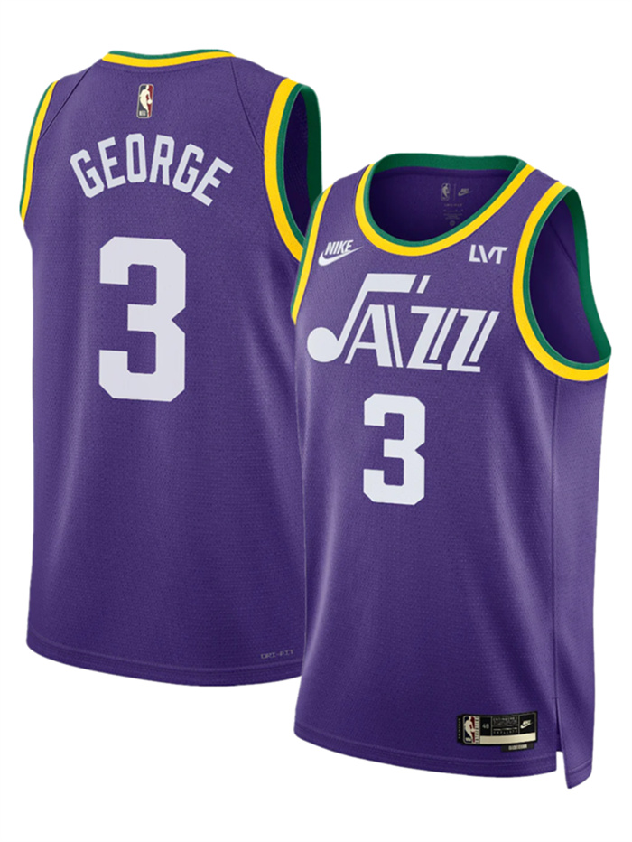 Personalized Men’s Utah Jazz #3 Keyonte George Purple 2023 Classic Edition Stitched Basketball Jersey