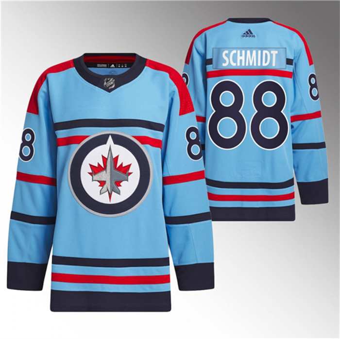 Personalized Men’s Winnipeg Jets #88 Nate Schmidt Light Blue Anniversary Primegreen Stitched Jersey