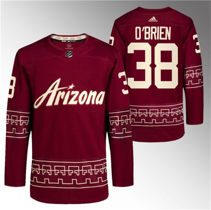 Personalized Men’s Arizona Coyotes #38 Liam O’Brien Garnet Alternate Pro Jersey