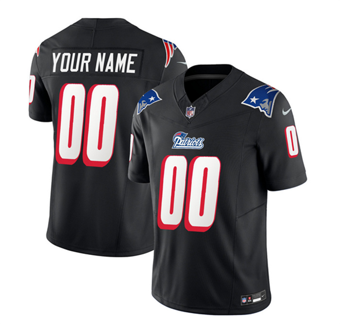 Personalized Men’s New England Patriots Active Player Black 2023 F.U.S.E. Throwback Limited Stitched Football Jersey