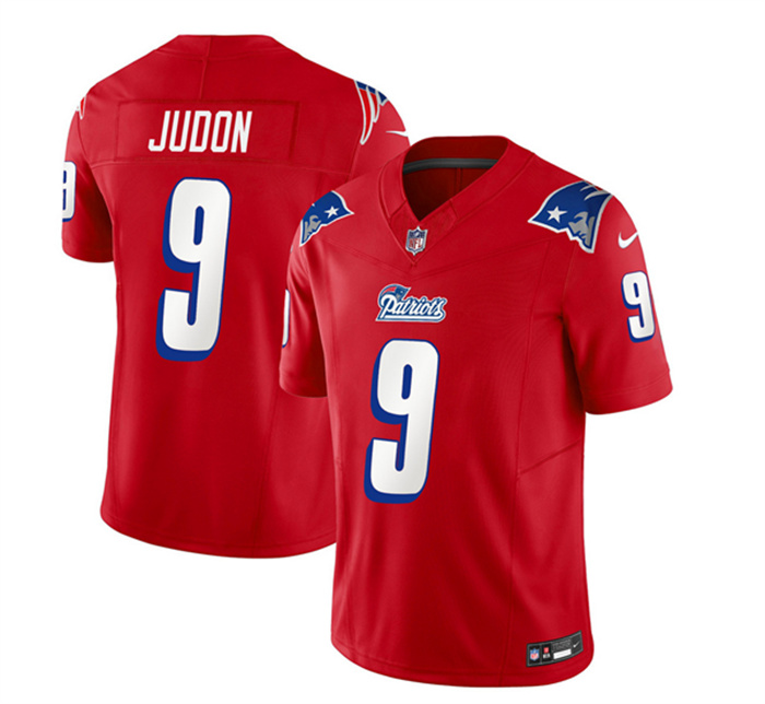 Personalized Men’s New England Patriots #9 Matthew Judon Red 2023 F.U.S.E. Throwback Limited Stitched Football Jersey