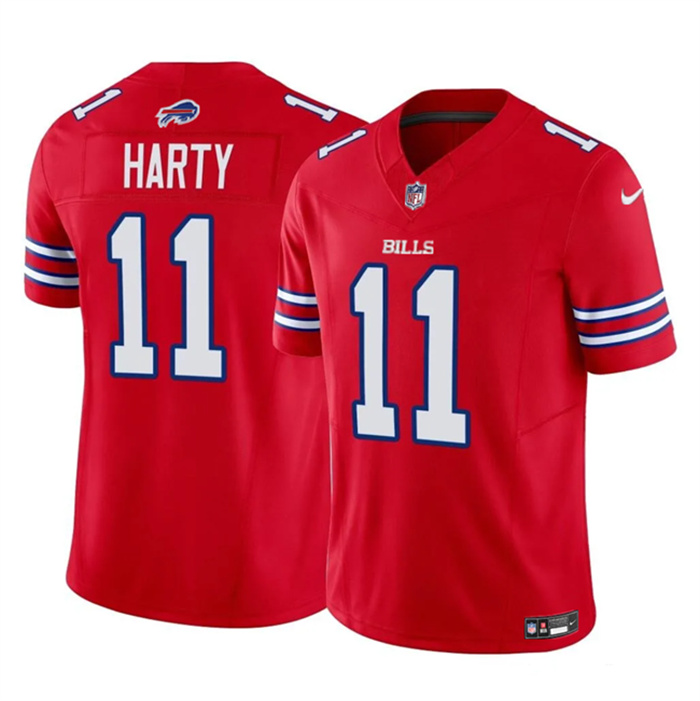 Personalized Men’s Buffalo Bills #11 Deonte Harty Red 2023 F.U.S.E. Untouchable Limited Stitched Jersey