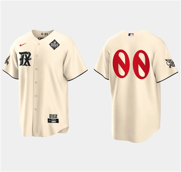 Personalized Men’s Texas Rangers Active Player Cream 2023 World Series City Connect Stitched Baseball Jersey