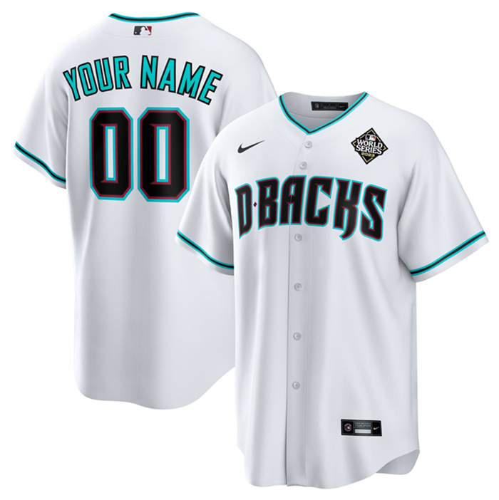 Personalized Men’s Arizona Diamondbacks Active Player White 2023 World Series Cool Base Stitched Baseball Jersey