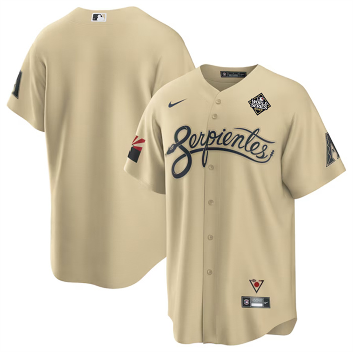 Personalized Men’s Arizona Diamondbacks Blank Gold 2023 World Series City Connect Cool Base Stitched Baseball Jersey