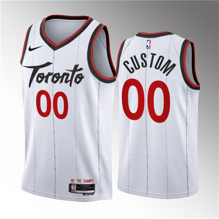 Personalized Men’s Toronto Raptors Active Player White 2023 24 Association Edition Stitched Basketball Jersey