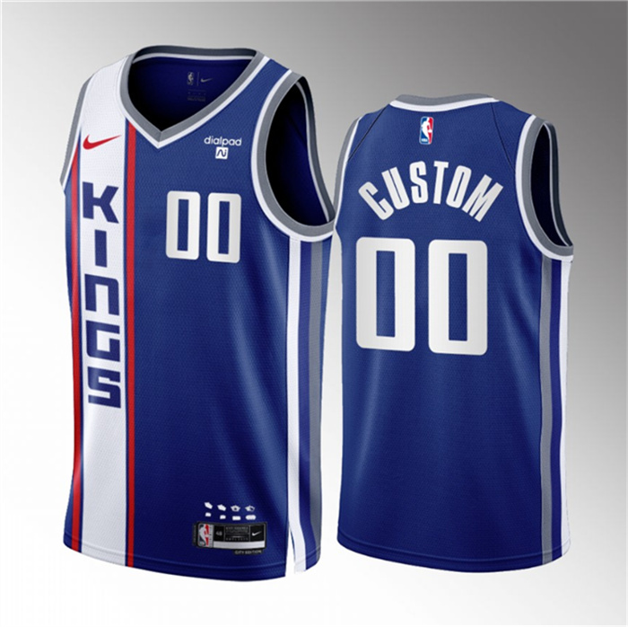 Personalized Men’s Sacramento Kings Active Player Blue 2023 24 City Edition Stitched Basketball Jersey