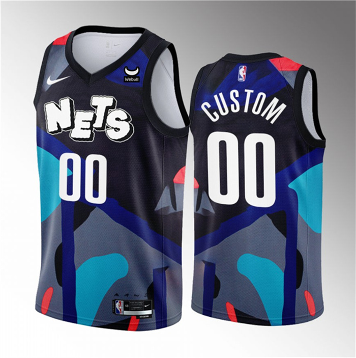 Personalized Men’s Brooklyn Nets Active Player Black 2023 24 City Edition Stitched Basketball Jersey