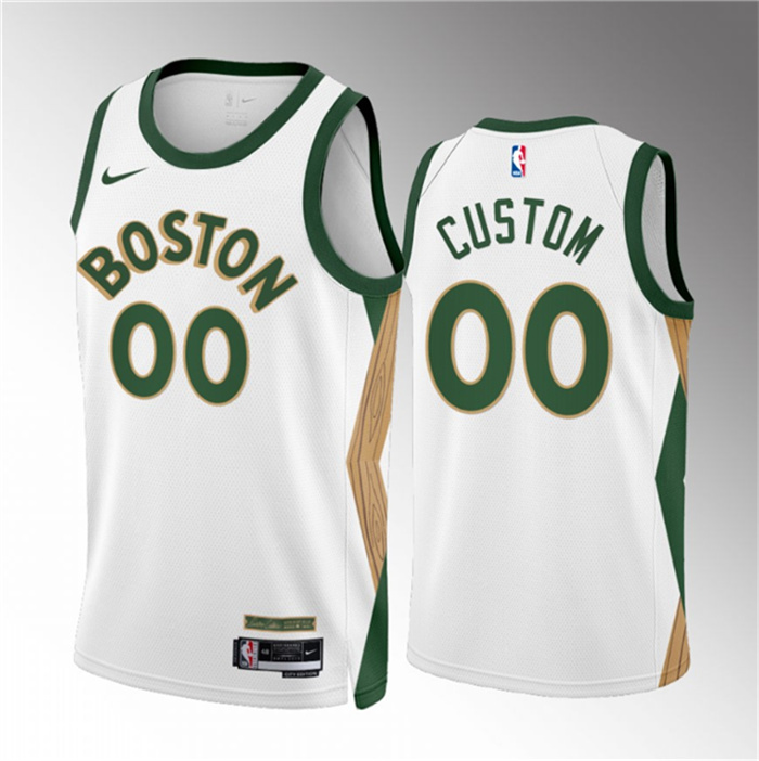 Personalized Men’s Boston Celtics Active Pllayer White 2023 24 City Edition Stitched Basketball Jersey