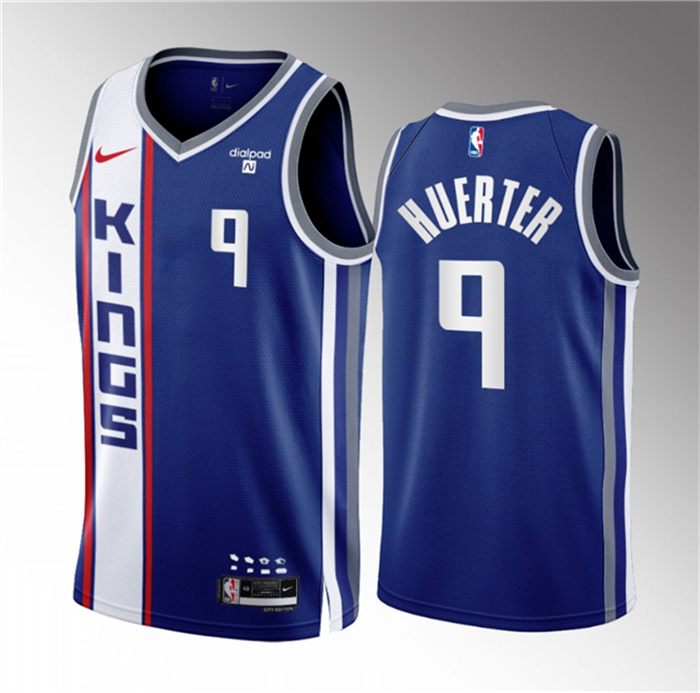 Personalized Men’s Sacramento Kings #9 Kevin Huerter Blue 2023 24 City Edition Stitched Basketball Jersey