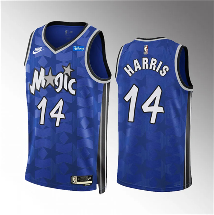 Personalized Men’s Orlando Magic #14 Gary Harris Blue 2023 24 Classic Edition Stitched Basketball Jersey