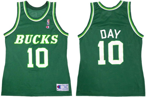 Personalized Todd Day #10 Milwaukee Bucks Green Champion Jersey