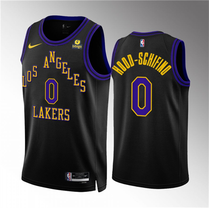Personalized Men’s Los Angeles Lakers #0 Jalen Hood-Schifino Black 2023 24 City Edition Stitched Basketball Jersey
