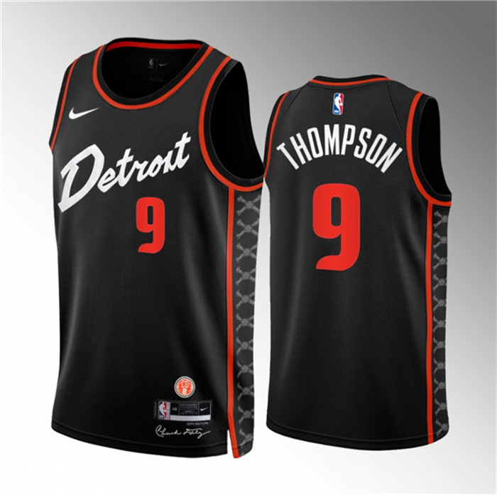 Personalized Men’s Detroit Pistons #9 Ausar Thompson Black 2023 24 City Edition Stitched Basketball Jersey