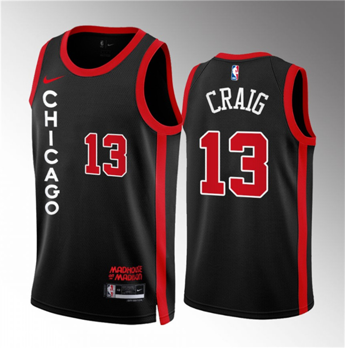 Personalized Men’s Chicago Bulls #13 Torrey Craig Black 2023 24 City Edition Stitched Basketball Jersey