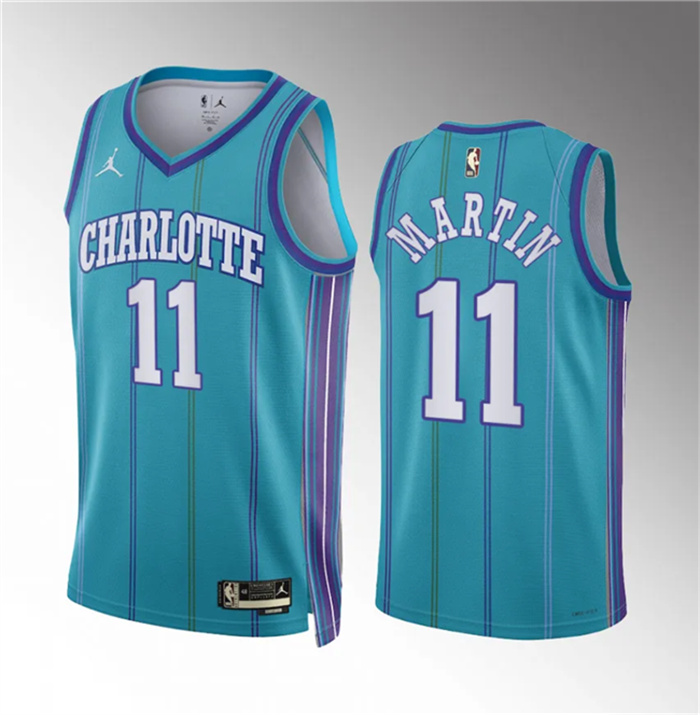 Personalized Men’s Charlotte Hornets #11 Cody Martin Teal 2023 24 Classic Edition Stitched Basketball Jersey