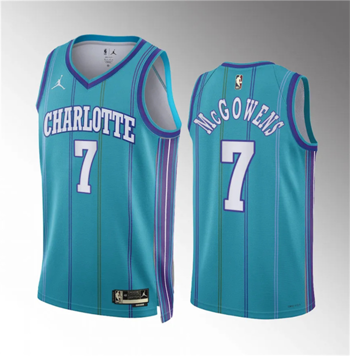 Personalized Men’s Charlotte Hornets #7 Bryce McGowens Teal 2023 24 Classic Edition Stitched Basketball Jersey