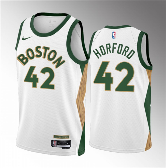 Personalized Men’s Boston Celtics #42 Al Horford White 2023 24 City Edition Stitched Basketball Jersey