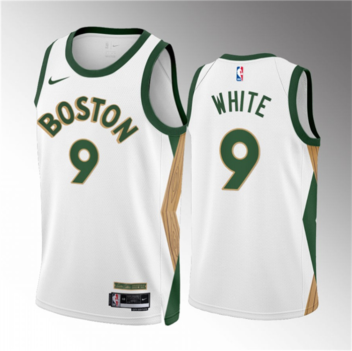 Personalized Men’s Boston Celtics #9 Derrick White White 2023 24 City Edition Stitched Basketball Jersey