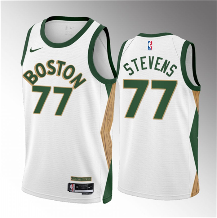 Personalized Men’s Boston Celtics #77 Lamar Stevens White 2023 24 City Edition Stitched Basketball Jersey