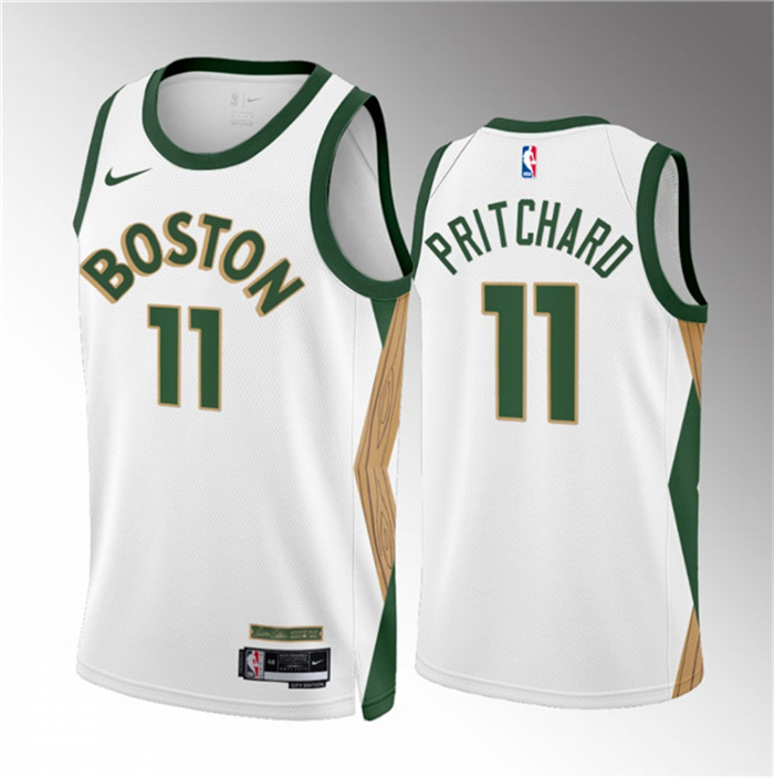 Personalized Men’s Boston Celtics #11 Payton Pritchard White 2023 24 City Edition Stitched Basketball Jersey