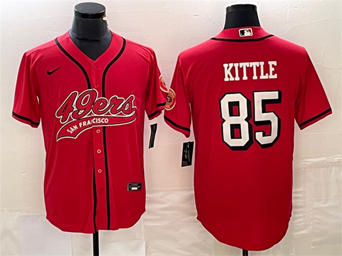 Personalized Men’s San Francisco 49ers #85 George Kittle New Red Cool Base Stitched Baseball Jersey