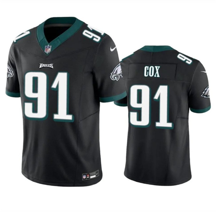 Personalized Men’s Philadelphia Eagles #91 Fletcher Cox Black 2023 F.U.S.E. Untouchable Limited Stitched Football Jersey