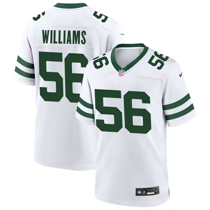 Personalized Men’s New York Jets #56 Quincy Williams White Stitched Game Jersey
