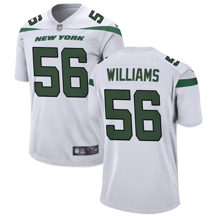 Personalized Men’s New York Jets #56 Quincy Williams White Stitched Game JerseyS