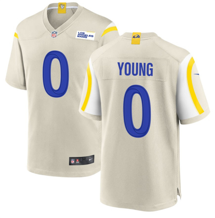 Personalized Men’s Los Angeles Rams #0 PByron Young Bone Stitched Game Jersey