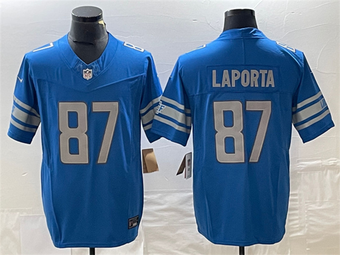 Personalized Men’s Detroit Lions #87 Sam LaPorta Blue 2023 F.U.S.E. Untouchable Limited Stitched Jersey