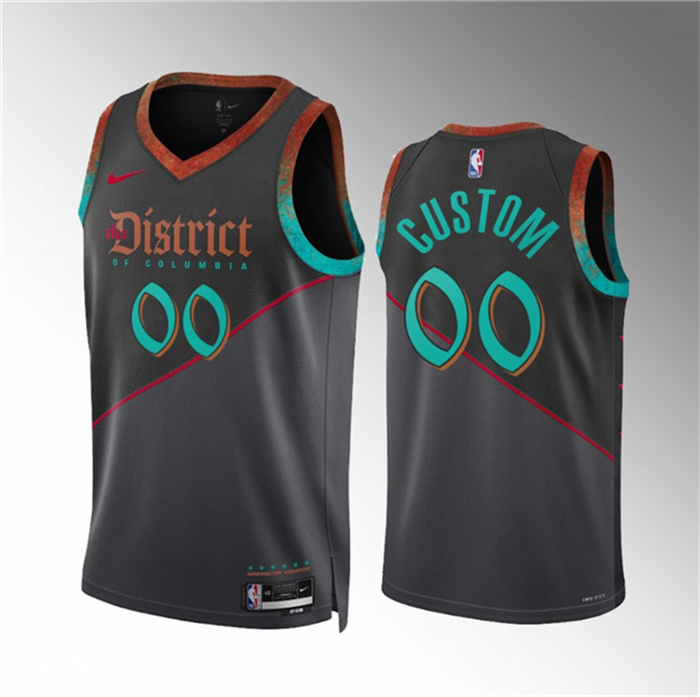 Personalized Men’s Washington Wizards Active Player Black 2023 24 City Edition Stitched Basketball Jersey