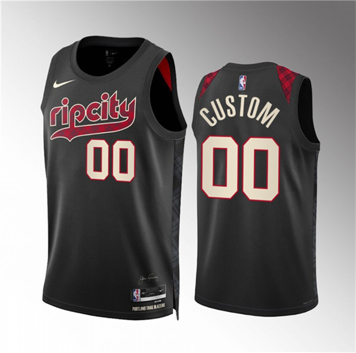Personalized Men’s Portland Trail Blazers Active Player Black 2023 24 City Edition Stitched Basketball Jersey