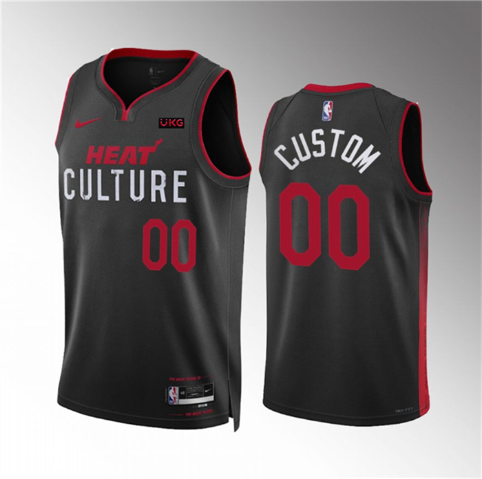 Personalized Men’s Miami Heat Active Player Black 2023 24 City Edition Stitched Basketball Jersey