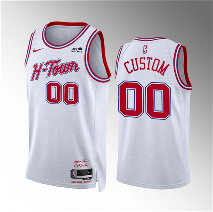 Personalized Men’s Houston Rockets Active Player White 2023 24 City Edition Stitched Jersey