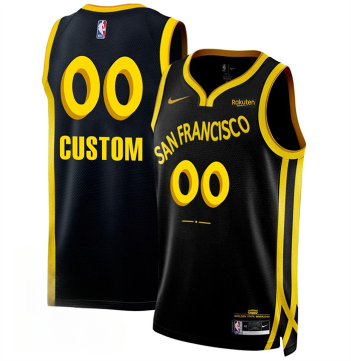 Personalized Men’s Golden State Warriors Active Player Black 2023 24 City Edition Stitched Basketball Jersey