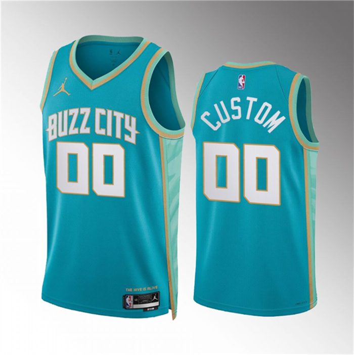 Personalized Men’s Charlotte Hornets Active Player Teal 2023 24 City Edition Stitched Basketball Jersey