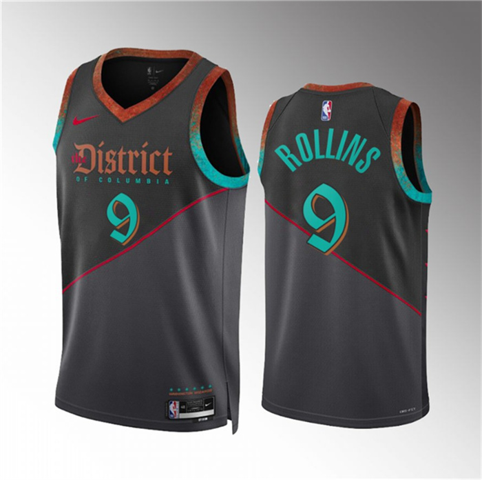 Personalized Men’s Washington Wizards #9 Ryan Rollins Black 2023 24 City Edition Stitched Basketball Jersey