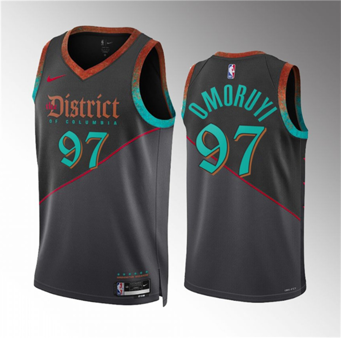 Personalized Men’s Washington Wizards #97 Eugene Omoruyi Black 2023 24 City Edition Stitched Basketball Jersey