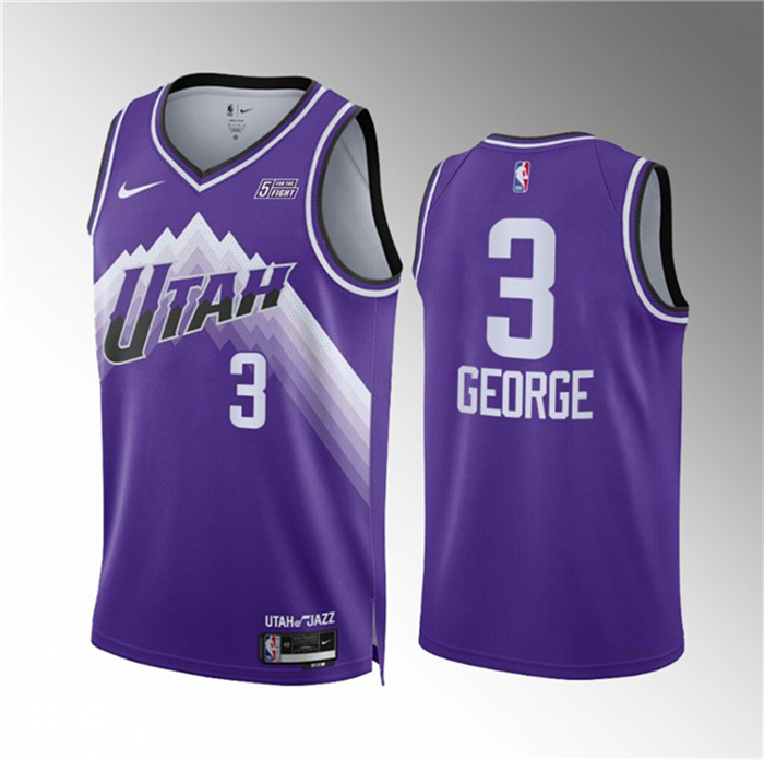 Personalized Men’s Utah Jazz #3 Keyonte George Purple 2023 24 City Edition Stitched Basketball Jersey