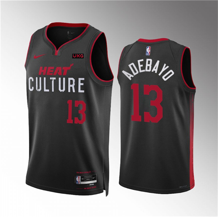 Personalized Men’s Miami Heat #13 Bam Adebayo Black 2023 24 City Edition Stitched Basketball Jersey