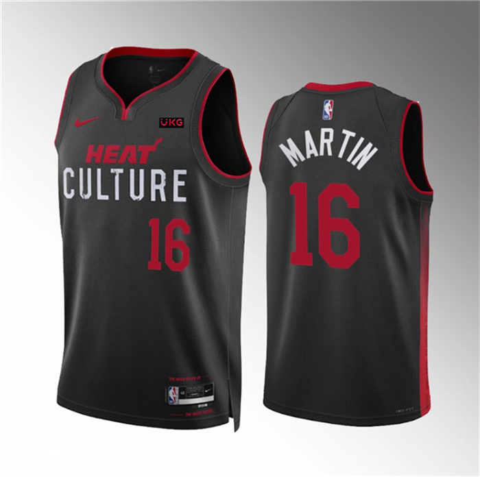 Personalized Men’s Miami Heat #16 Caleb Martin Black 2023 24 City Edition Stitched Basketball Jersey