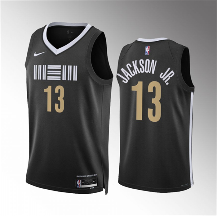 Personalized Men’s Memphis Grizzlies #13 Jaren Jackson Jr. Black 2023 24 City Edition Stitched Basketball Jersey